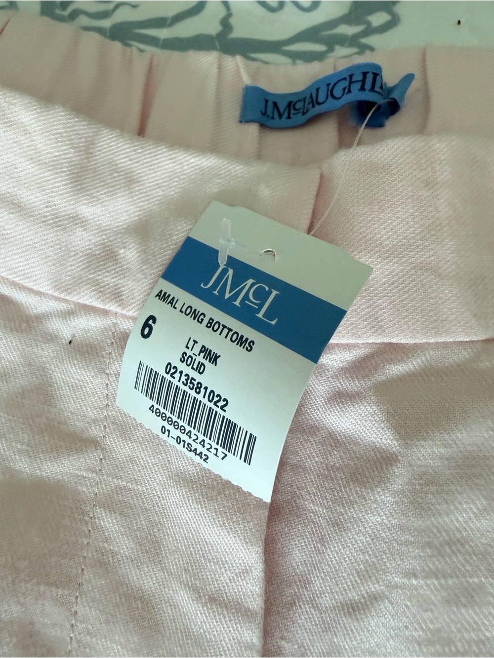 J McLaughlin NWT Amal Wide Leg Pink Pants Trousers size 6 - Linen Cotton -Classy - Picture 4 of 9